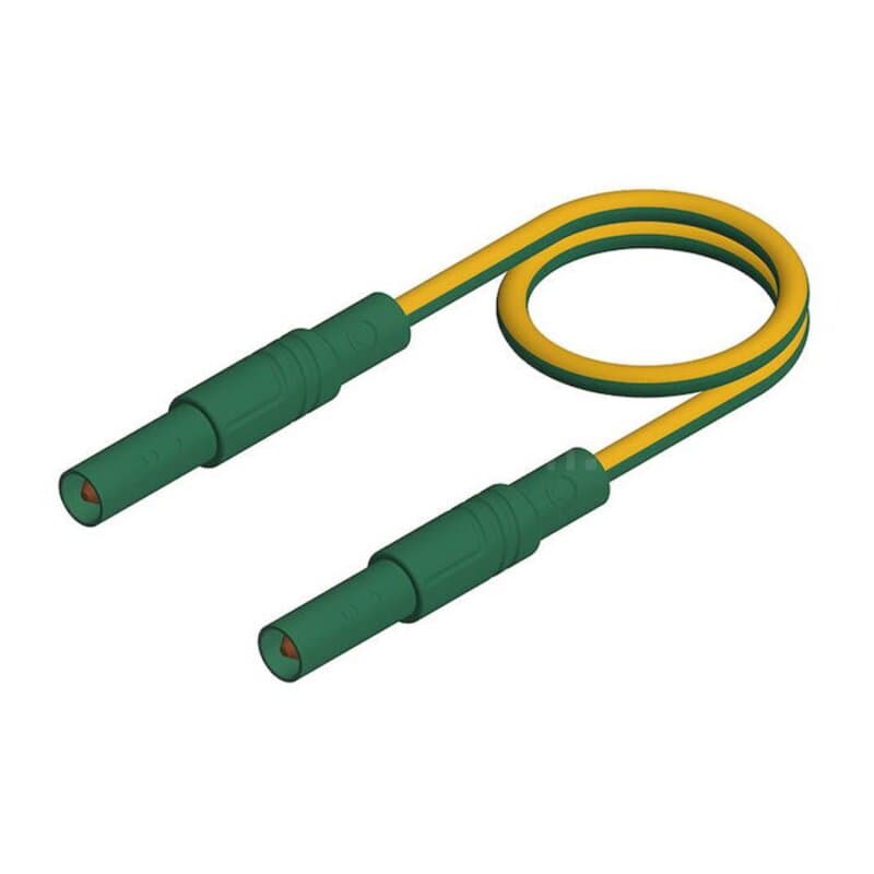 Hirschmann MLS SIL GG 100/1 GG Sicherheitsmessleitung gerade 1,0mm² 1,00m grün/gelb