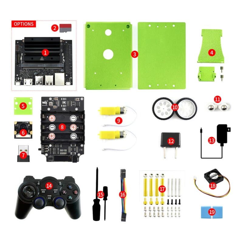 Waveshare 19937 JetBot 2GB AI Kit Acce (no PA)