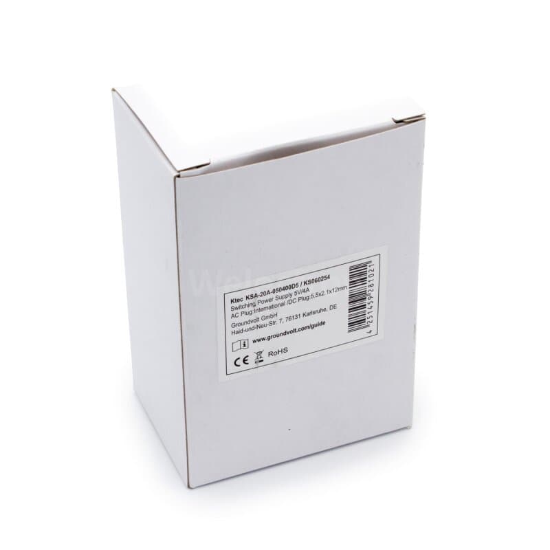 Groundvolt Steckernetzteil 5,1V/4A Hohlstecker 5,5x2,1mm (EU wechselbar)