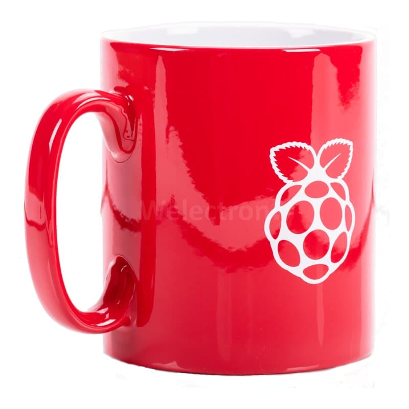 Offizielle Raspberry Pi Logo Tasse rot/weiß