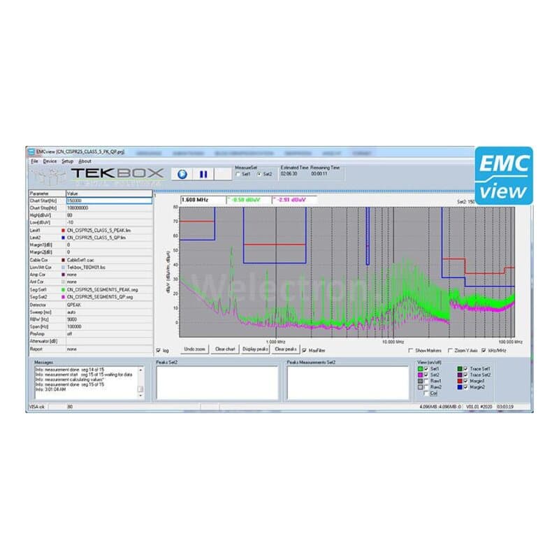 TekBox EMCView EMV Pre-Compliance Mess-Software