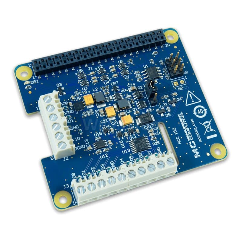 Digilent MCC 152 IO DAQ HAT für Raspberry Pi (2 CH Analog Out, 8 Digital IO)