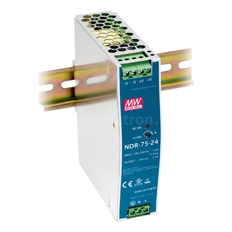 Meanwell NDR-75-48 Hutschienen-Schaltnetzteil 48V / 1,6A