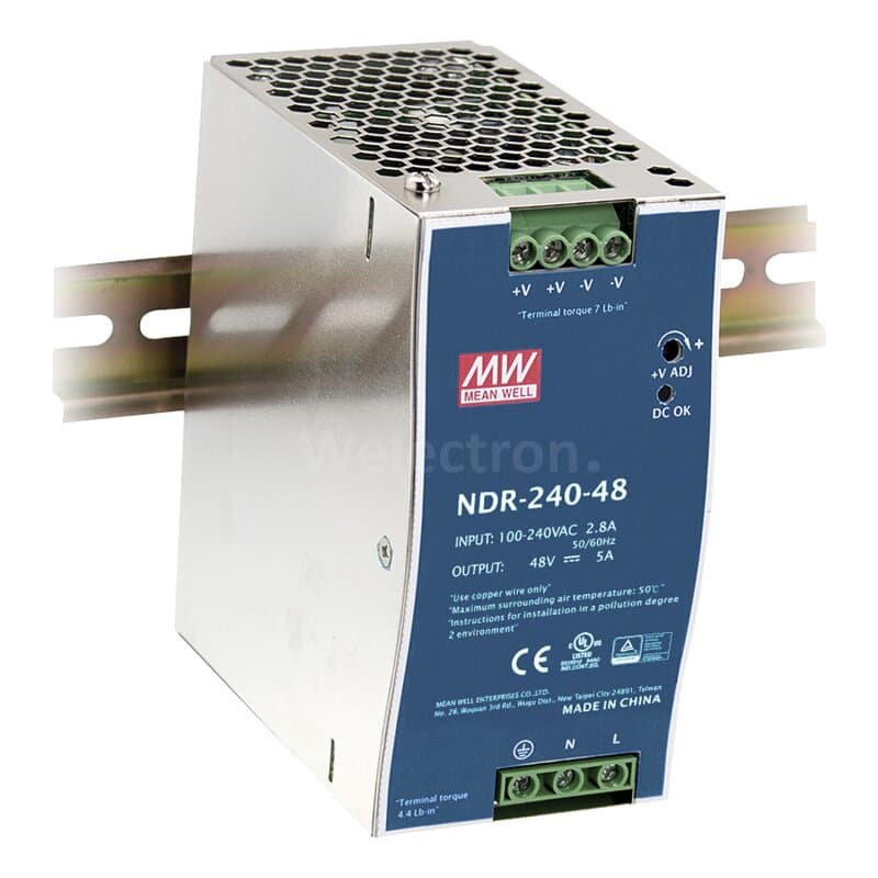 Meanwell NDR-240-48 Hutschienen-Schaltnetzteil 48V / 5A