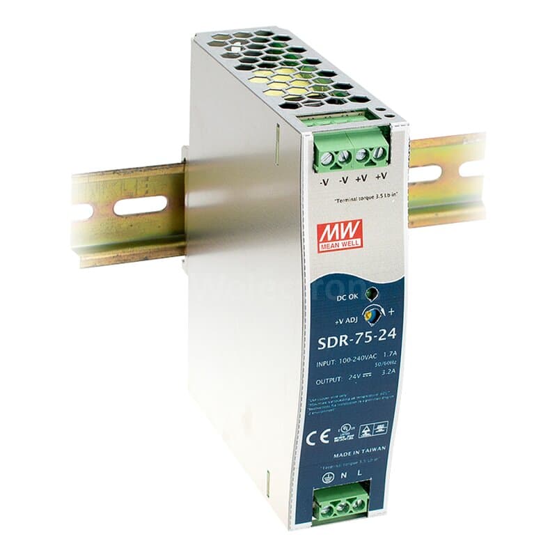 Meanwell SDR-75-12 Hutschienen-Schaltnetzteil 12V / 6,3A