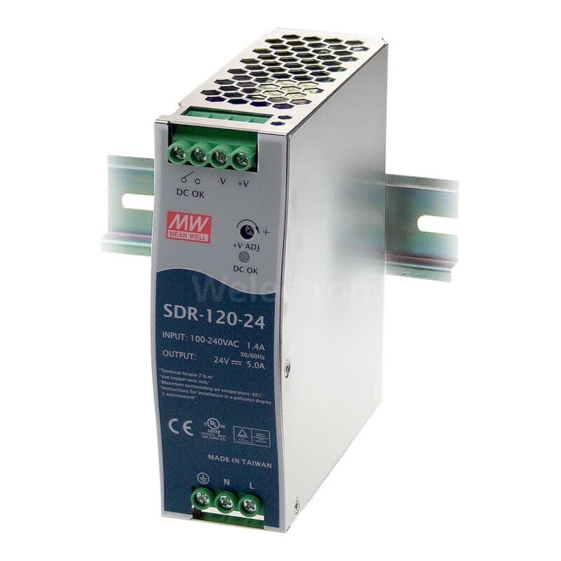 Meanwell SDR-120-12 Hutschienen-Schaltnetzteil 12V / 10A
