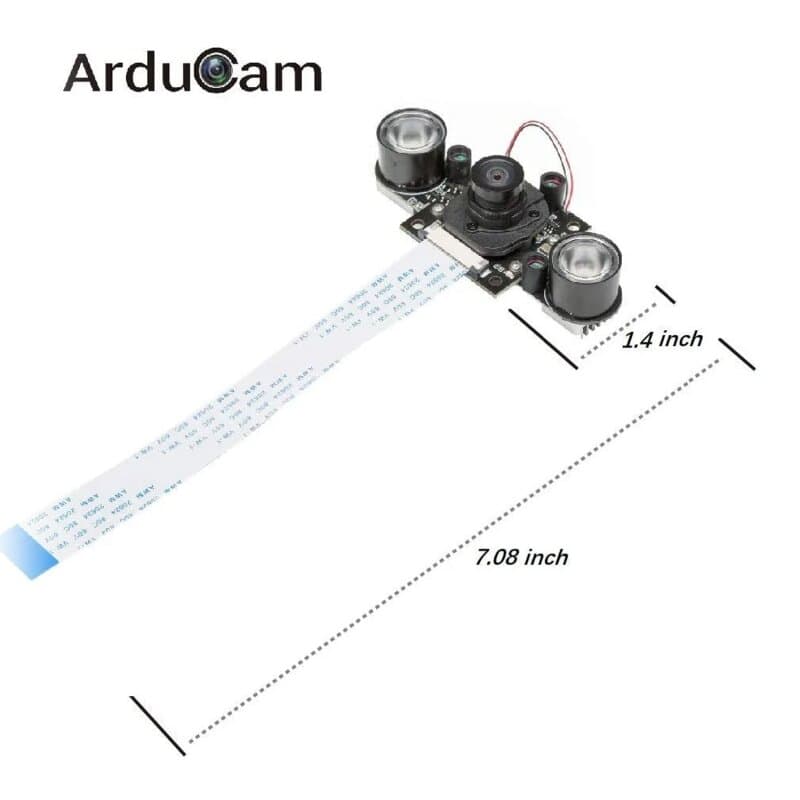 Arducam B003504 for Raspberry Pi NOIR 5MP OV5647 Camera Module Motorized IR-CUT Filter for Daylight and Night vision Support Pi 4 Zero Pi 3 Pi...