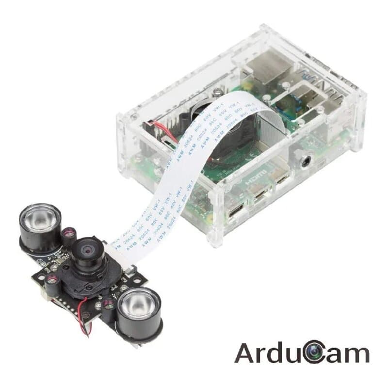 Arducam B003504 for Raspberry Pi NOIR 5MP OV5647 Camera Module Motorized IR-CUT Filter for Daylight and Night vision Support Pi 4 Zero Pi 3 Pi...