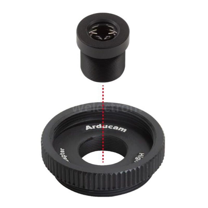 Arducam LN076 1/1.8'' 4K 16mm Low Distortion M12 Lens for OS08A10,OS08A20 and more image sensors with large optical format