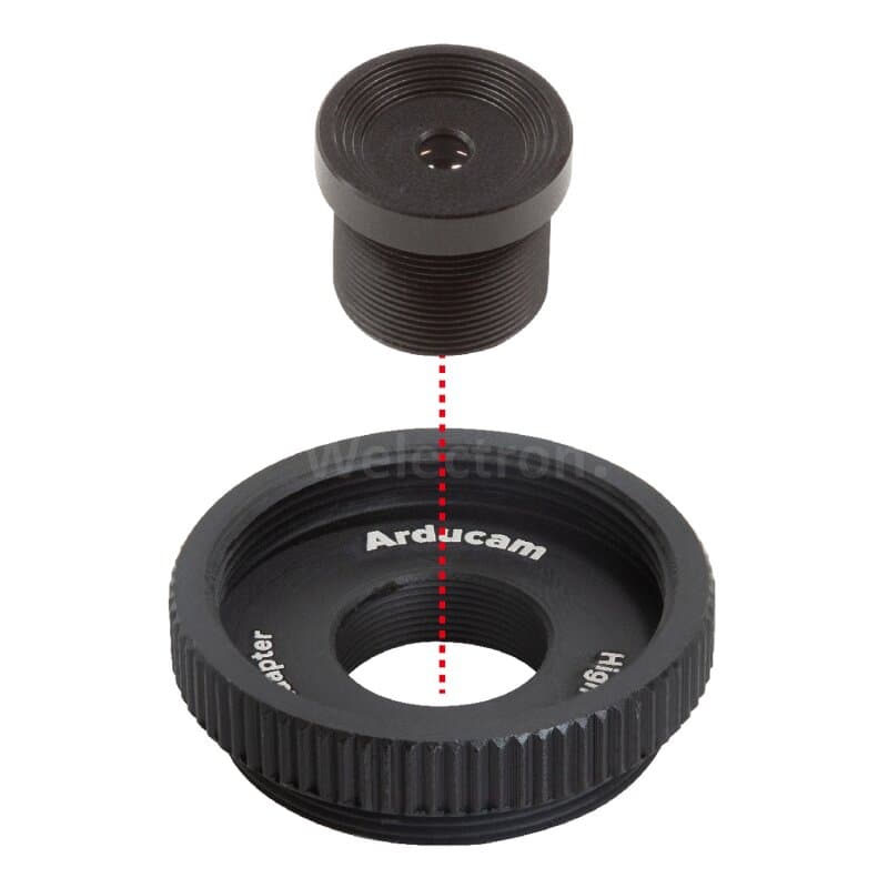 Arducam LN078 1/1.8'' 4K 8.5mm Low Distortion M12 Lens for OS08A10,OS08A20 and more image sensors with large optical format