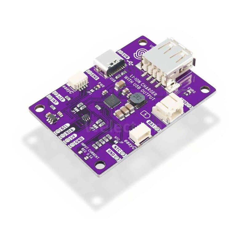 Soldered 333075 Ladegerät für Lithiumbatterien mit 5V USB Output BQ24295