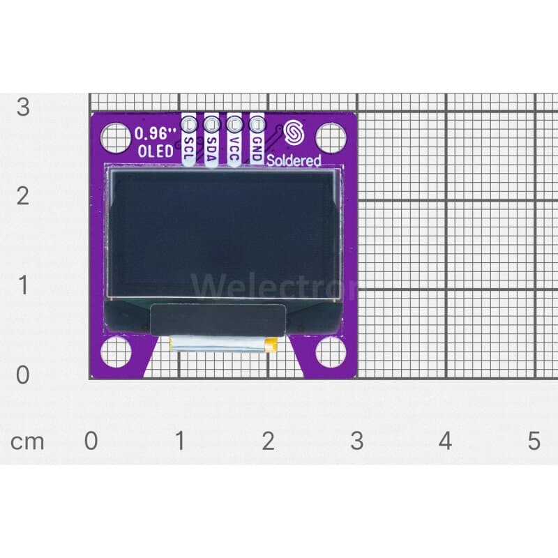 Soldered 333099 Bildschirm OLED I2C Weiß 0.96"" SSD1306