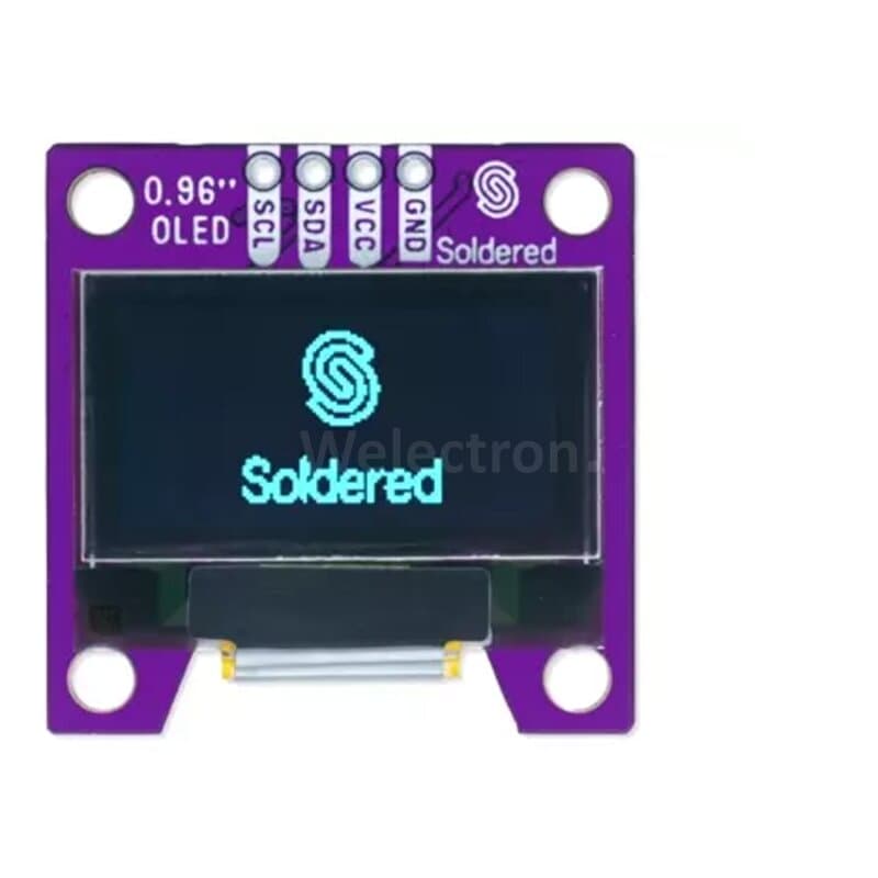 Soldered 333100 OLED Bildschirm I2C blau 0.96"" SSD1306