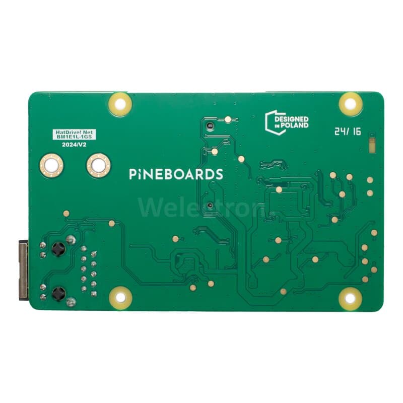 Pineboards BM1EL-1GS HatDrive! NET 1G Ethernet + NVMe Adapter für Raspberry Pi 5