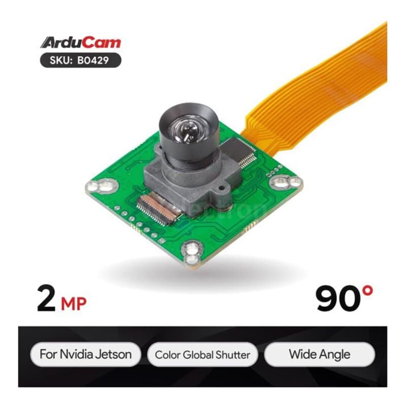 Arducam B0429 2.3MP AR0234 Color Global Shutter Camera for NVIDIA Jetson AGX Orin/Orin Nano/Orin NX