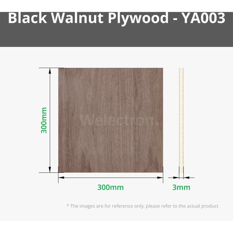 Bambu Lab B-YA003 3 mm Plywood, 6er-Pack Black Walnut