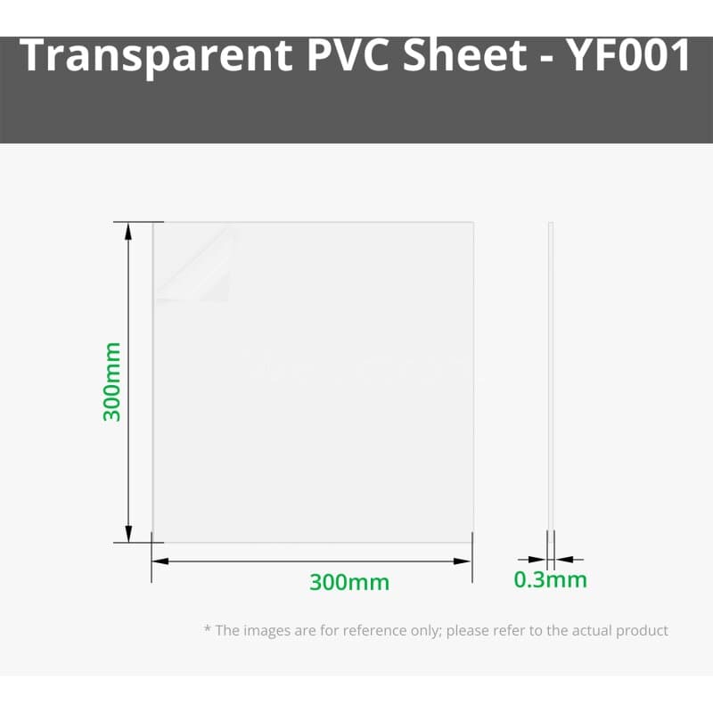 Bambu Lab 0,3 mm Transparent PVC Sheet 5er-Pack