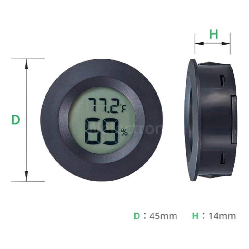 Bambu Lab B-XF001 Circular Embedded Electronic Digital Thermometer Hygrometer
